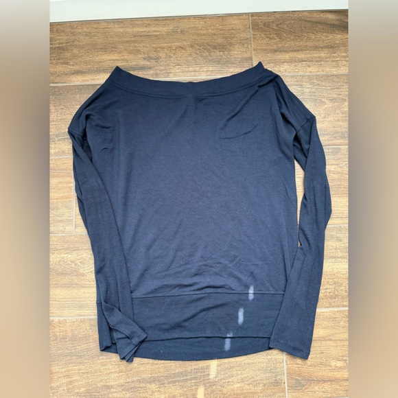 Athleta Womans Dark Navy Off The Shoulder Sweater - Picture 3 of 3